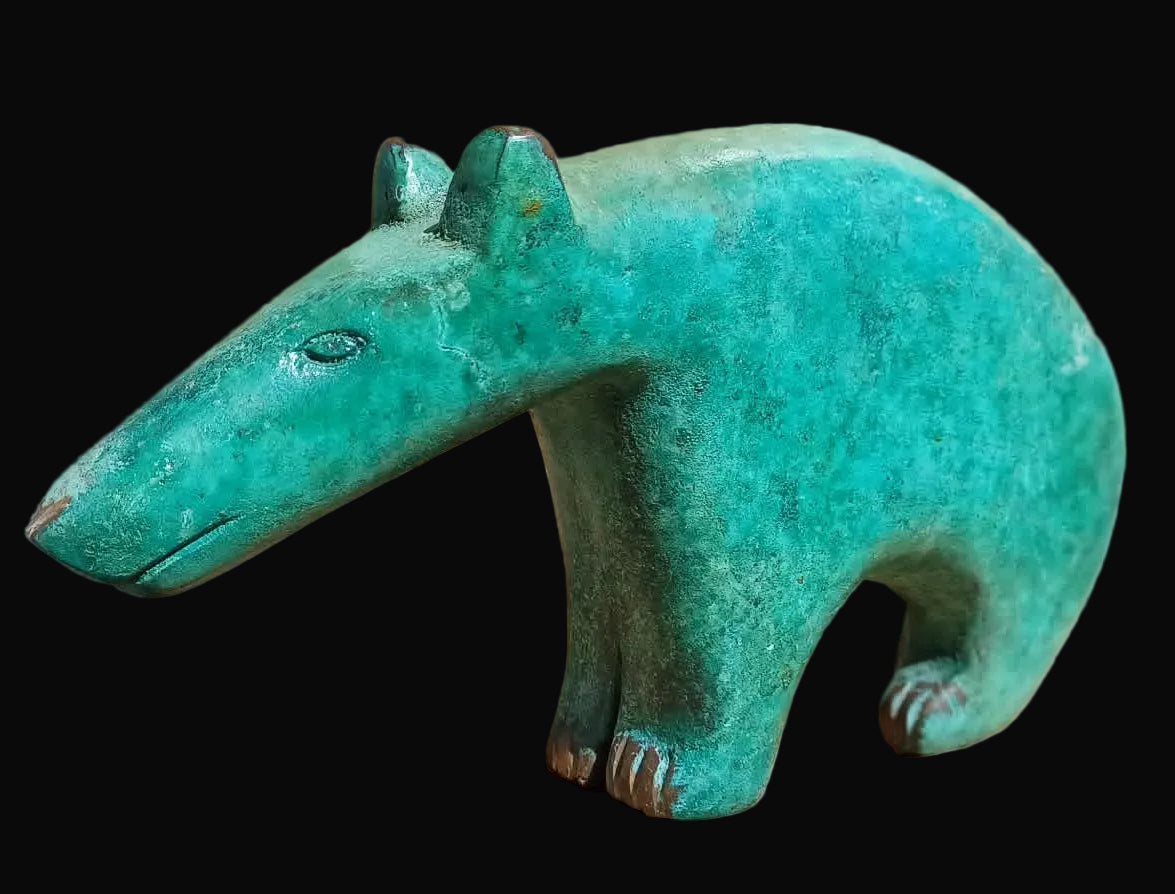 Bronze Polar Bear  Green