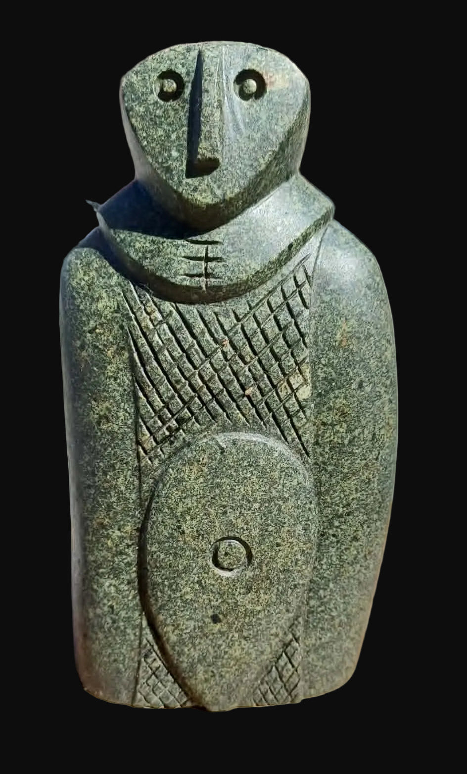 Small Stone Celtic Warrior Sculpture Shield Bearer